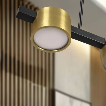 Светодиодная подвесная люстра MIRELLA 4xGX53/6W/230V золотистый/черный