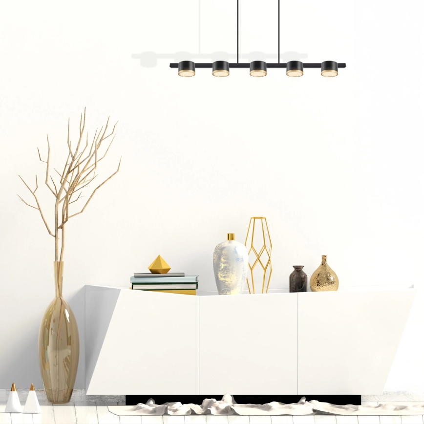Светодиодная подвесная люстра MIRELLA 5xGX53/6W/230V черный