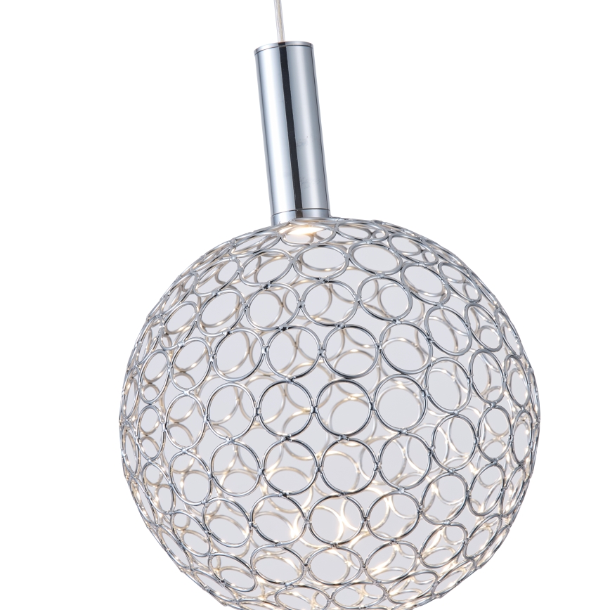 Светодиодная подвесная люстра PERFORATO LED/6,3W/230V 3000K блестящий хром диаметр 20 см
