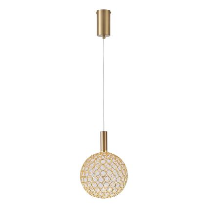 Светодиодная подвесная люстра PERFORATO LED/6,3W/230V 3000K золотистый диаметр 20 см