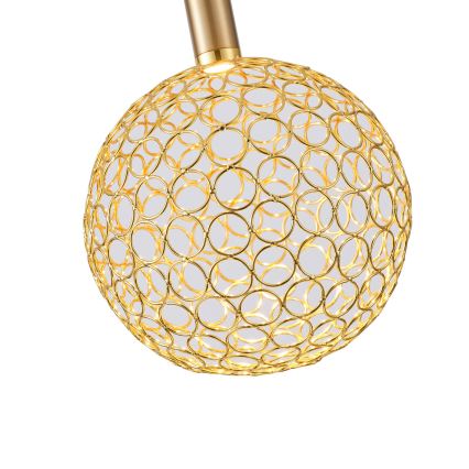 Светодиодная подвесная люстра PERFORATO LED/6,3W/230V 3000K золотистый диаметр 20 см
