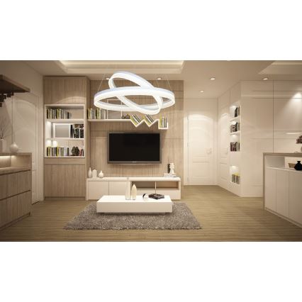 Светодиодная подвесная люстра RING с пультом дистанционного управления LED/60W/230V