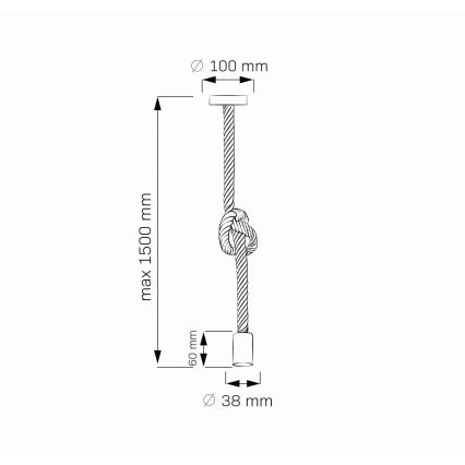Светодиодная подвесная люстра ROPE 1xE27/8W/230V