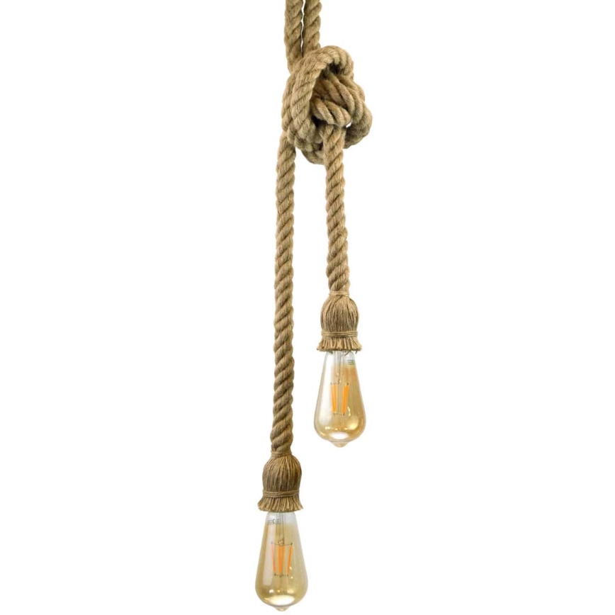 Светодиодная подвесная люстра ROPE 2xE27/10W/230V