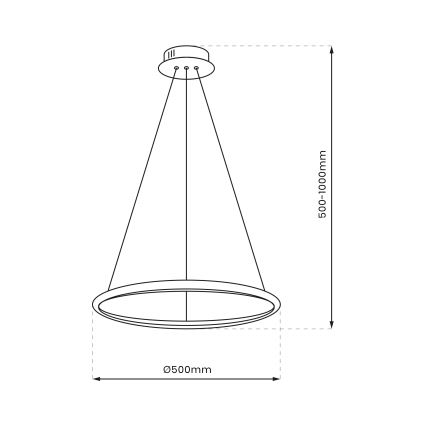 Светодиодная подвесная люстра ROTONDA LED/27W/230V матовый хром