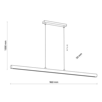 Светодиодная подвесная люстра с регулированием яркости GIACINTO LED/30W/230V