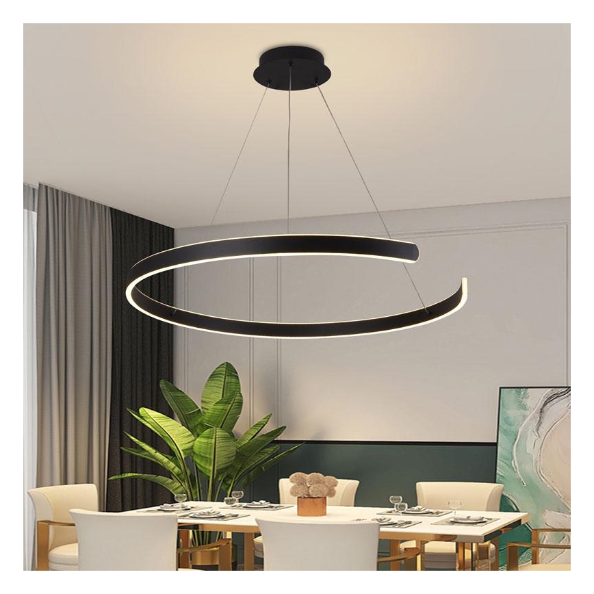 Светодиодная подвесная люстра с регулированием яркости LED/100W/230V 3000-6500K диаметр 80 см + дистанционное управление