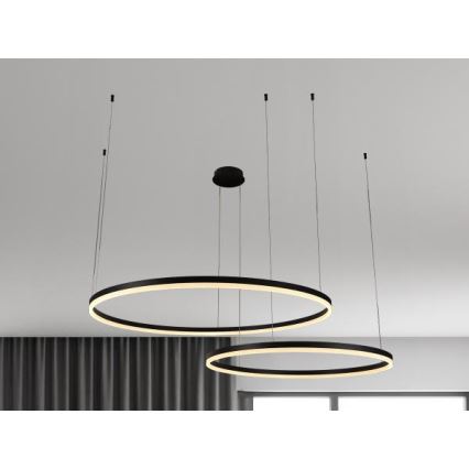 Светодиодная подвесная люстра с регулированием яркости LED/100W/230V 3000-6500K + дистанционное управление