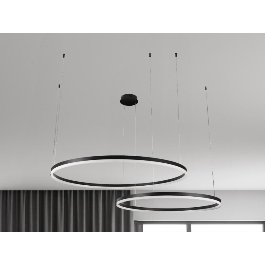 Светодиодная подвесная люстра с регулированием яркости LED/100W/230V 3000-6500K + дистанционное управление
