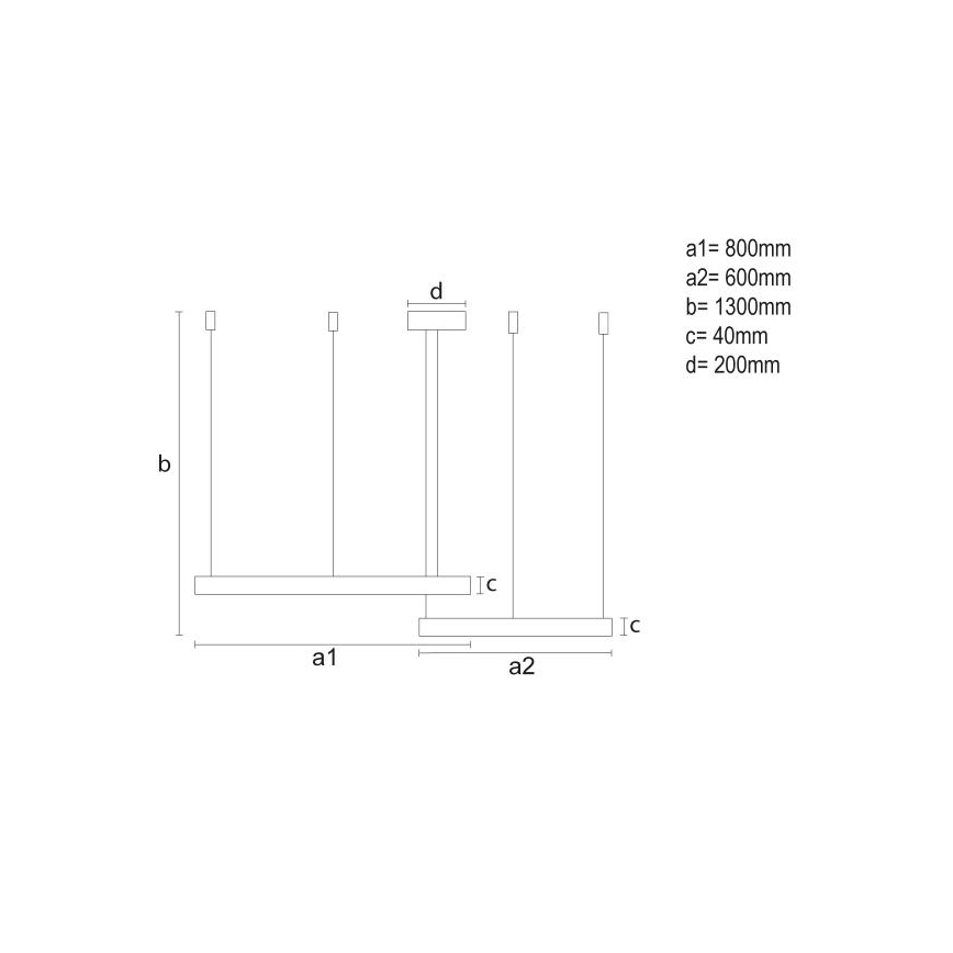 Светодиодная подвесная люстра с регулированием яркости LED/100W/230V 3000-6500K + дистанционное управление