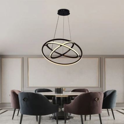 Светодиодная подвесная люстра с регулированием яркости LED/105W/230V 3000-6500K диаметр 60 см + дистанционное управление
