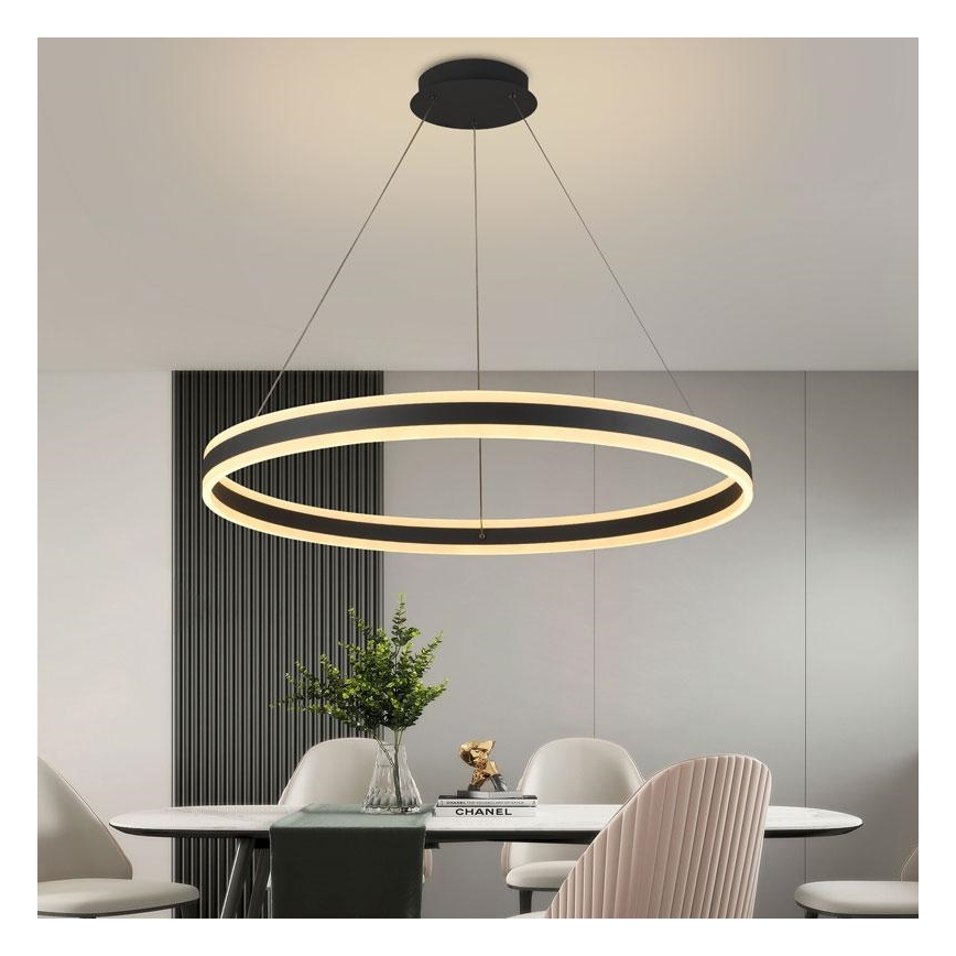 Светодиодная подвесная люстра с регулированием яркости LED/110W/230V 3000-6500K диаметр 80 см + дистанционное управление