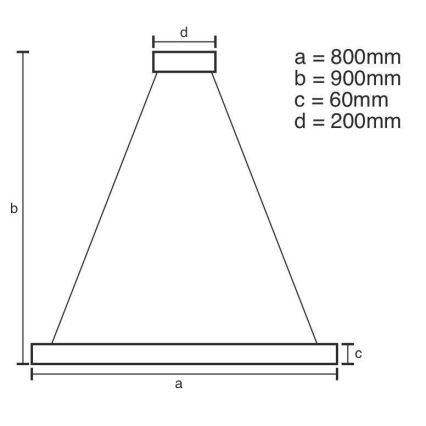 Светодиодная подвесная люстра с регулированием яркости LED/110W/230V 3000-6500K диаметр 80 см + дистанционное управление