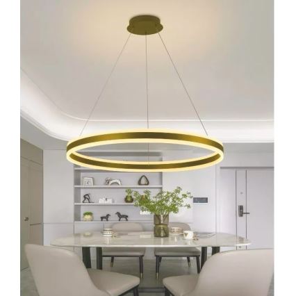 Светодиодная подвесная люстра с регулированием яркости LED/110W/230V 3000-6500K диаметр 80 см + дистанционное управление