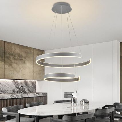Светодиодная подвесная люстра с регулированием яркости LED/120W/230V 3000-6500K + дистанционное управление
