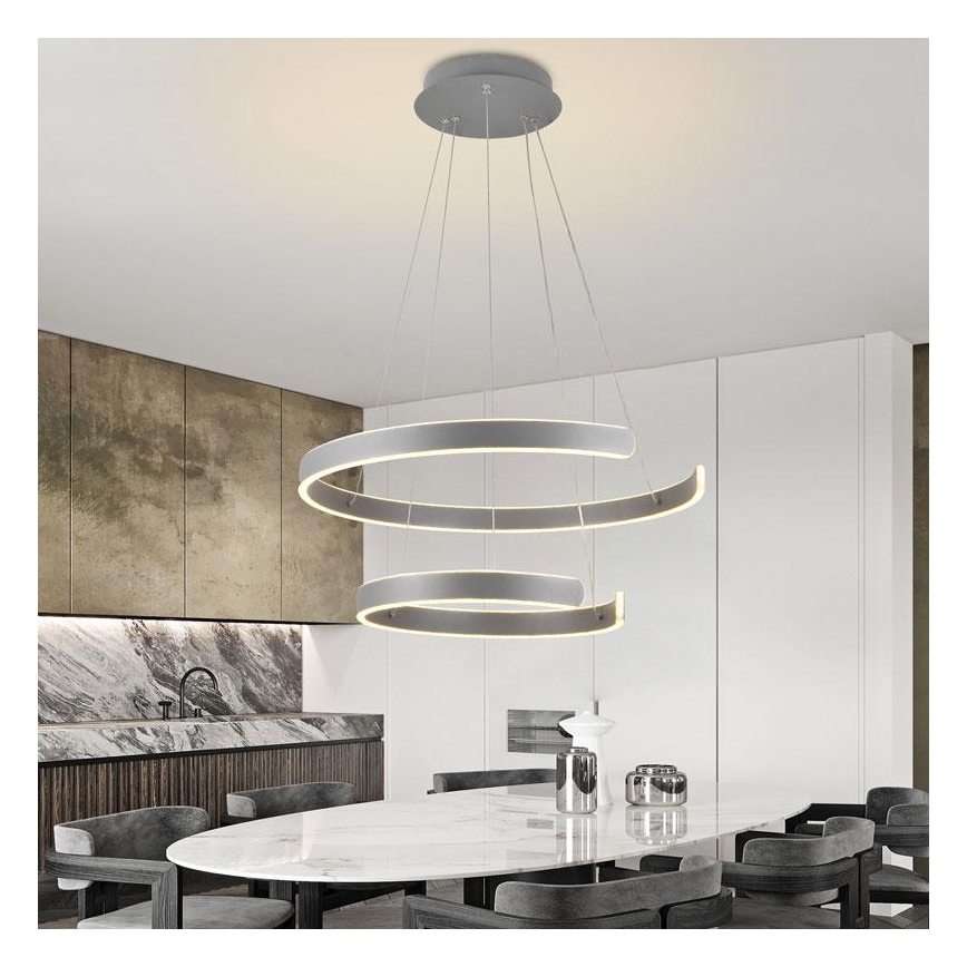 Светодиодная подвесная люстра с регулированием яркости LED/120W/230V 3000-6500K + дистанционное управление