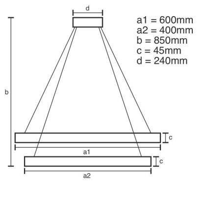 Светодиодная подвесная люстра с регулированием яркости LED/120W/230V 3000-6500K + дистанционное управление