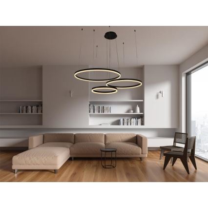 Светодиодная подвесная люстра с регулированием яркости LED/125W/230V 3000-6500K + дистанционное управление