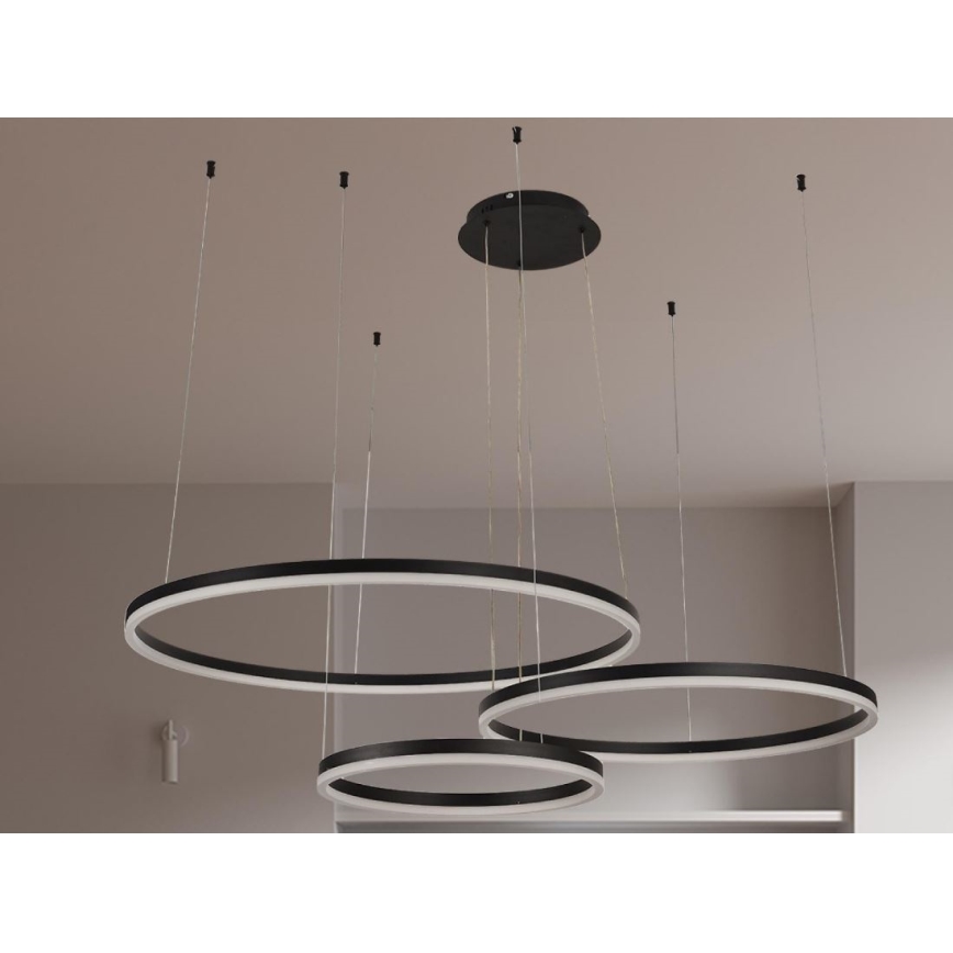 Светодиодная подвесная люстра с регулированием яркости LED/125W/230V 3000-6500K + дистанционное управление