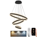 Светодиодная подвесная люстра с регулированием яркости LED/165W/230V 3000-6500K + дистанционное управление