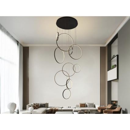Светодиодная подвесная люстра с регулированием яркости LED/290W/230V 3000-6500K диаметр 60 см + дистанционное управление