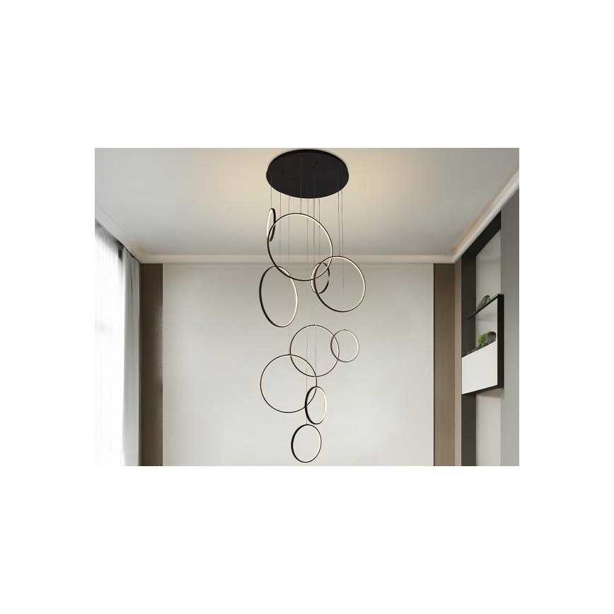 Светодиодная подвесная люстра с регулированием яркости LED/290W/230V 3000-6500K диаметр 60 см + дистанционное управление