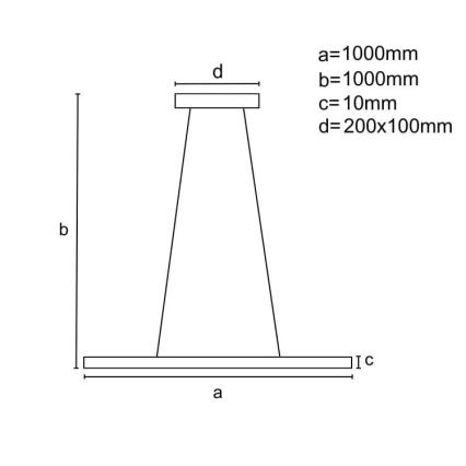 Светодиодная подвесная люстра с регулированием яркости LED/40W/230V 3000-6500K белый + дистанционное управление