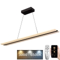 Светодиодная подвесная люстра с регулированием яркости LED/40W/230V 3000-6500K черный + дистанционное управление