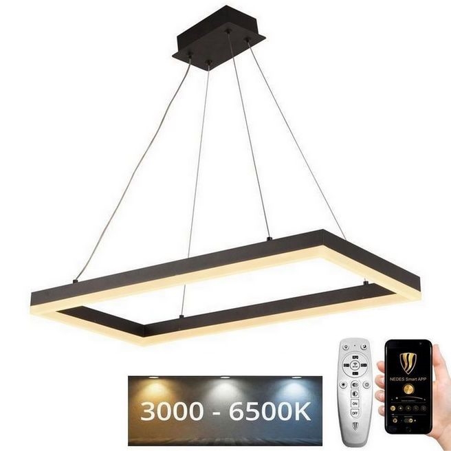 Светодиодная подвесная люстра с регулированием яркости LED/40W/230V 3000-6500K + дистанционное управление