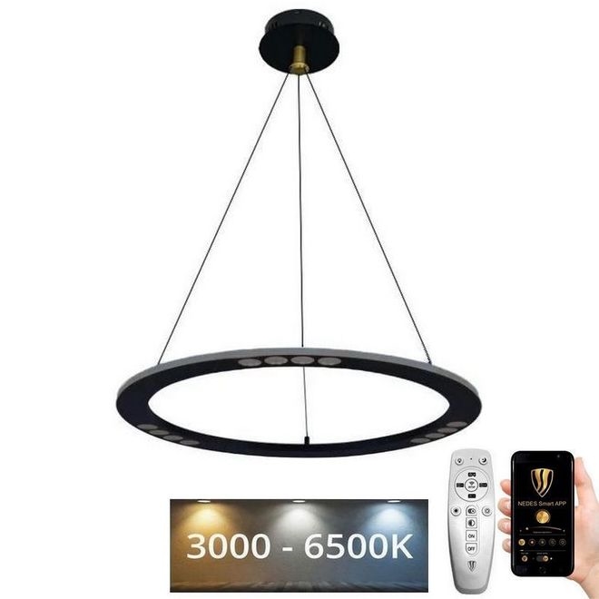 Светодиодная подвесная люстра с регулированием яркости LED/40W/230V 3000-6500K + дистанционное управление