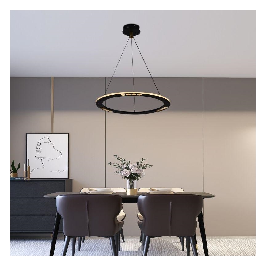 Светодиодная подвесная люстра с регулированием яркости LED/40W/230V 3000-6500K + дистанционное управление