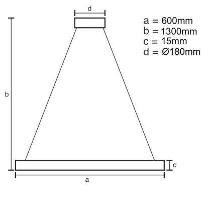 Светодиодная подвесная люстра с регулированием яркости LED/40W/230V 3000-6500K + дистанционное управление