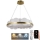Светодиодная подвесная люстра с регулированием яркости LED/40W/230V 3000-6500K золотистый + дистанционное управление