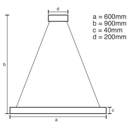 Светодиодная подвесная люстра с регулированием яркости LED/42W/230V 3000-6500K диаметр 60 см + дистанционное управление