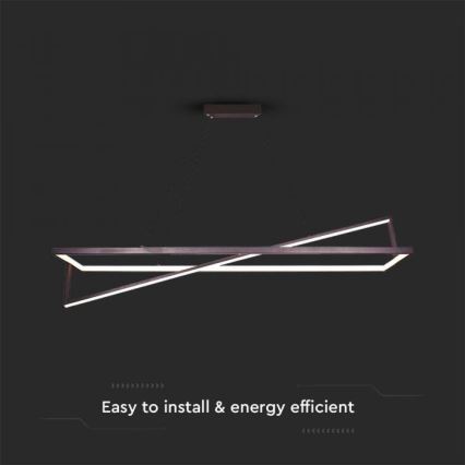 Светодиодная подвесная люстра с регулированием яркости LED/45W/230V 3000K 114 см черный