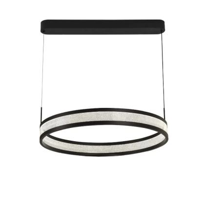 Светодиодная подвесная люстра с регулированием яркости LED/45W/230V 3000-6500K диаметр 60 см черный + дистанционное управление