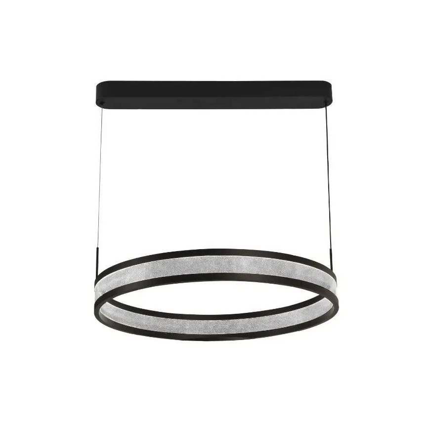 Светодиодная подвесная люстра с регулированием яркости LED/45W/230V 3000-6500K диаметр 60 см черный + дистанционное управление