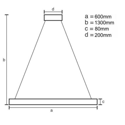 Светодиодная подвесная люстра с регулированием яркости LED/50W/230V 3000-6500K + дистанционное управление
