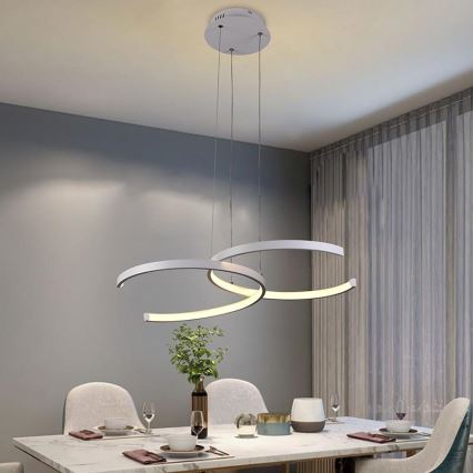 Светодиодная подвесная люстра с регулированием яркости LED/50W/230V 3000-6500K + дистанционное управление