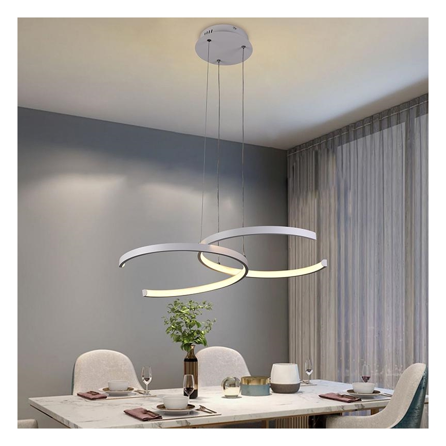 Светодиодная подвесная люстра с регулированием яркости LED/50W/230V 3000-6500K + дистанционное управление