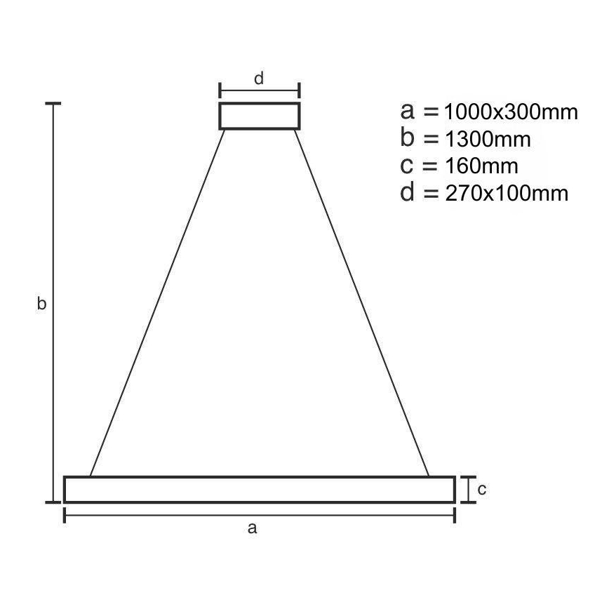 Светодиодная подвесная люстра с регулированием яркости LED/50W/230V 3000-6500K золотистый + дистанционное управление