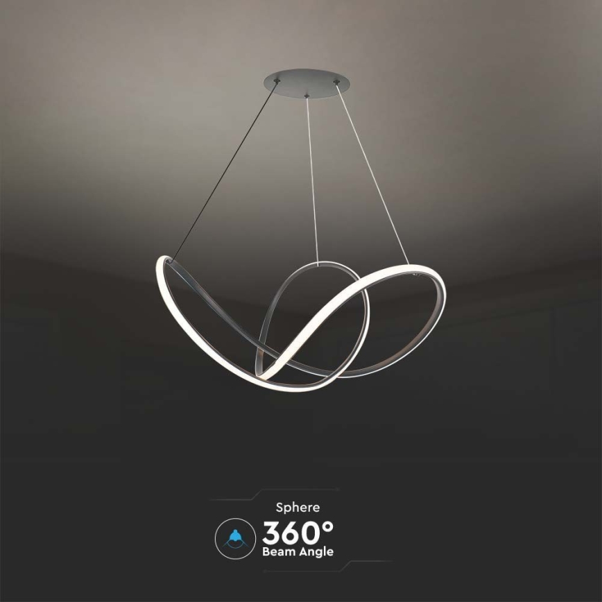 Светодиодная подвесная люстра с регулированием яркости LED/50W/230V 3000K черный