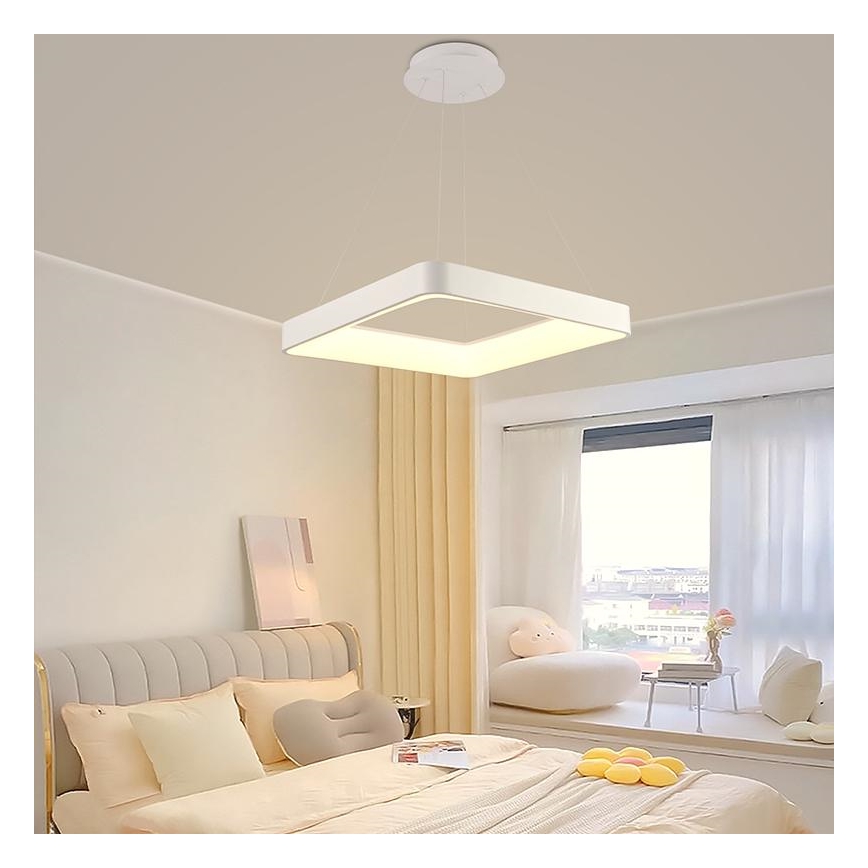 Светодиодная подвесная люстра с регулированием яркости LED/55W/230V 3000-6500K белый + дистанционное управление
