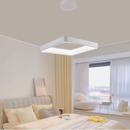Светодиодная подвесная люстра с регулированием яркости LED/55W/230V 3000-6500K белый + дистанционное управление