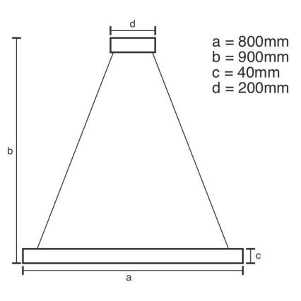 Светодиодная подвесная люстра с регулированием яркости LED/55W/230V 3000-6500K + дистанционное управление