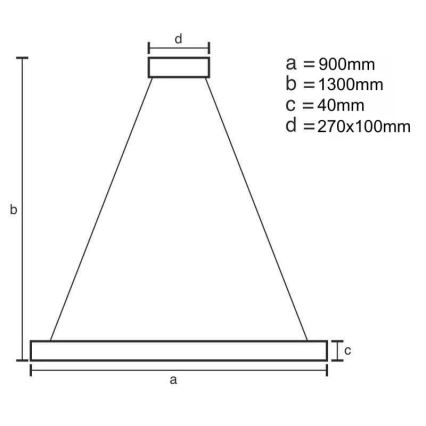 Светодиодная подвесная люстра с регулированием яркости LED/55W/230V 3000-6500K + дистанционное управление