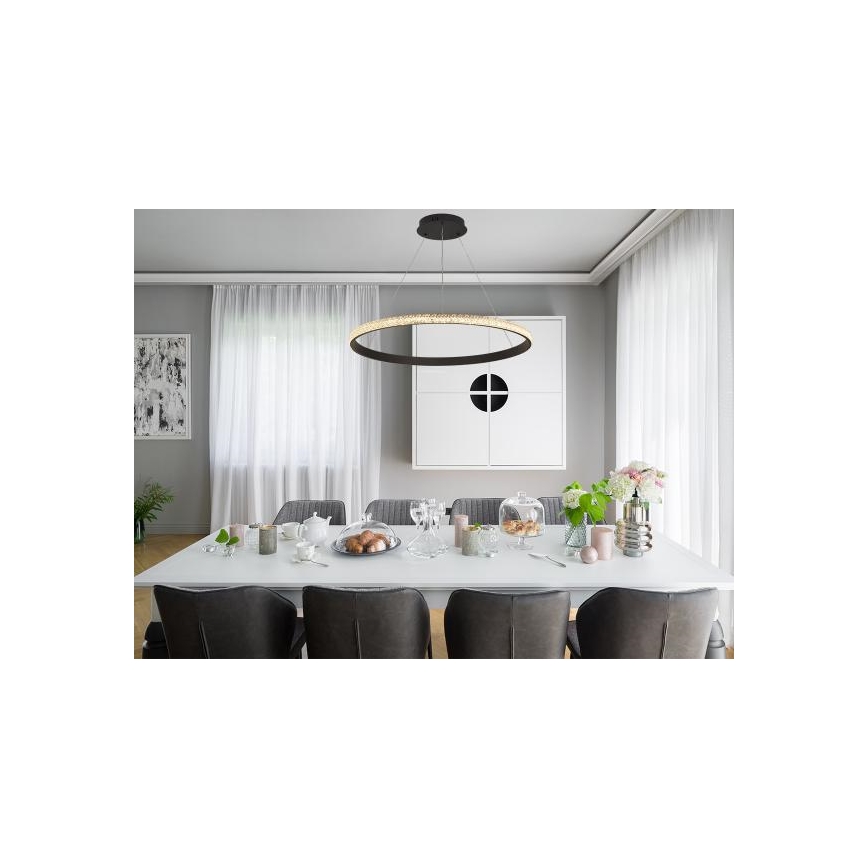 Светодиодная подвесная люстра с регулированием яркости LED/55W/230V 3000-6500K + дистанционное управление