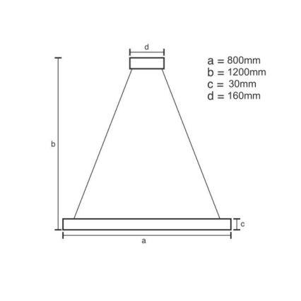 Светодиодная подвесная люстра с регулированием яркости LED/55W/230V 3000-6500K + дистанционное управление