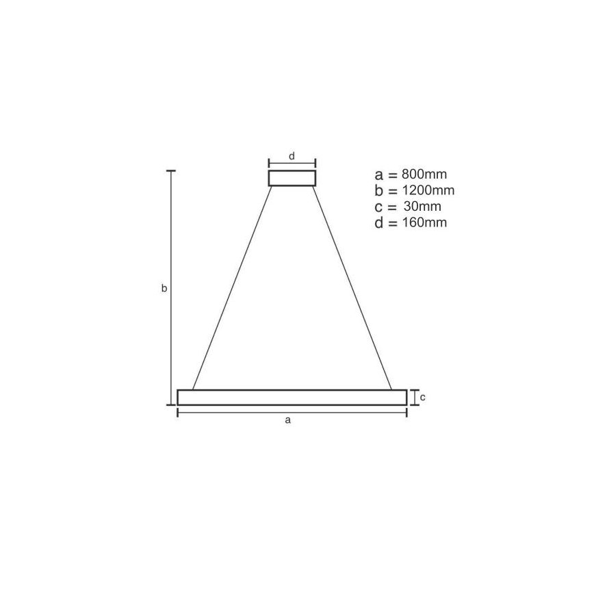 Светодиодная подвесная люстра с регулированием яркости LED/55W/230V 3000-6500K + дистанционное управление