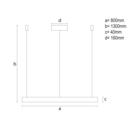 Светодиодная подвесная люстра с регулированием яркости LED/55W/230V 3000-6500K + дистанционное управление